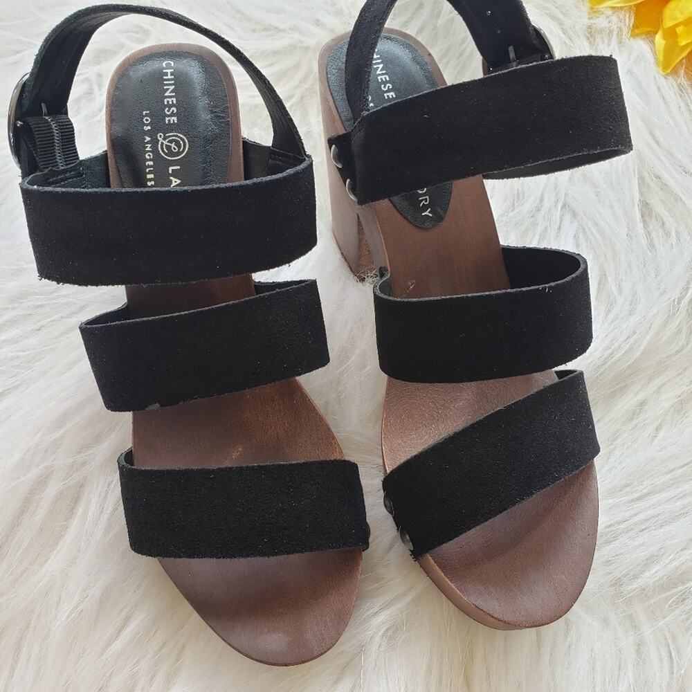 Chinese Laundry NIB Fayla black suede strap sandal woman's size 8.5 - Picture 4 of 15